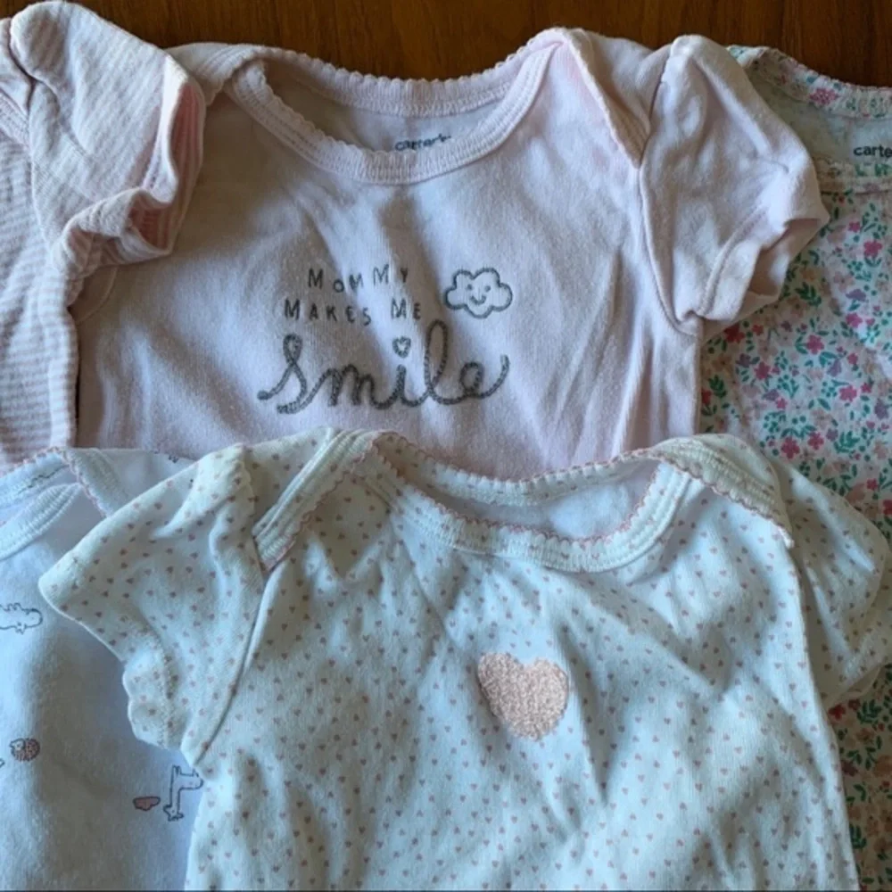 NFS. Carter’s pink 5 pack baby girl onesie set